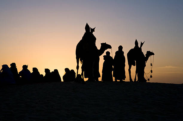 Sahara Sunset stock photo