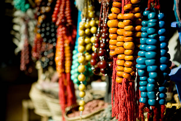 Colourful beads stock photo