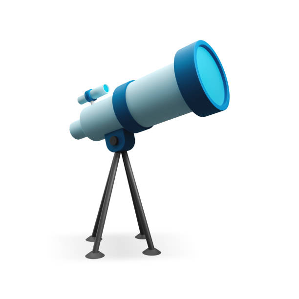 istock Telescope 3d illustration isolated on white background. Astronomy concept with 3d telescope 1460066458