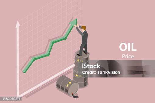 istock 3D Isometric Flat Vector Conceptual Illustration of Oil Price 1460070214