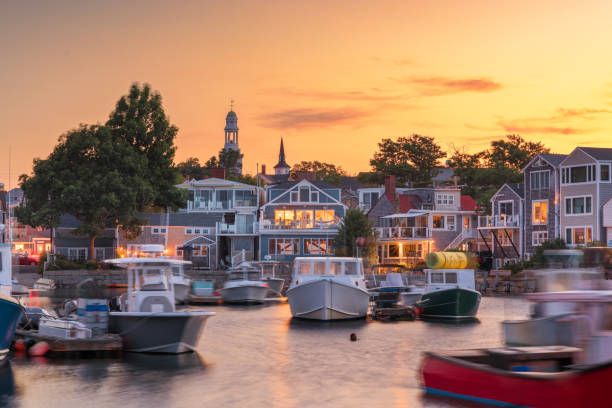 istock Rockport, Massachusetts, USA Downtown and Harbor 1460071699