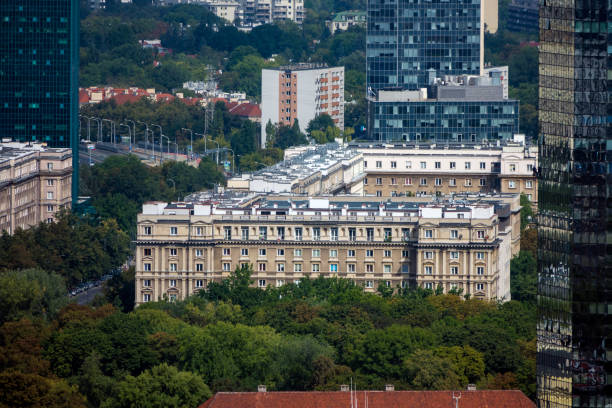 istock Warsaw city view in Poland 1460093035