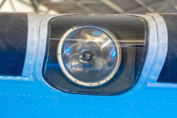 istock Illumination beacon for projection of light inserted from the Dakota DC-3 airplane wing 1460098490