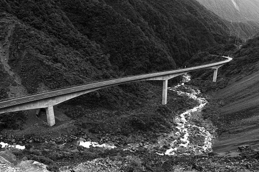 river under bridge in new Zealand