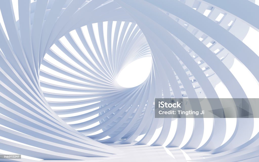 Abstract Architecture Rendering Abstract Architecture And Curves Background 3d Rendering Stock Photo ...