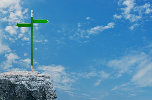 Cross, Catholic symbol, on the top of a mountain