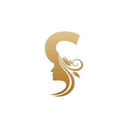 Initial S face beauty logo design templates simple and elegant