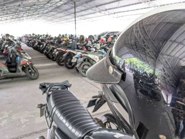istock Motorbikes dominate all parking spaces 1460125259