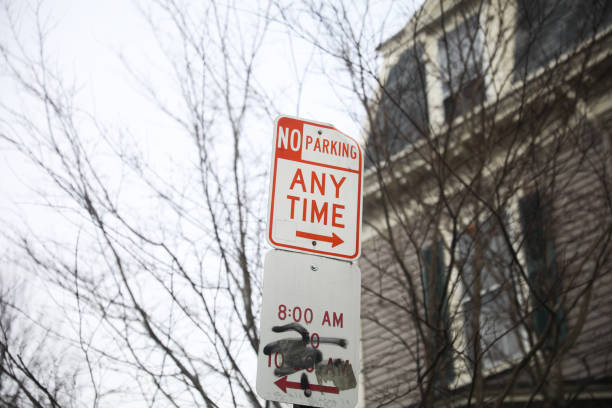 istock Road signs stop sign do not park slow down caution speed limit handicap parking 1460127589