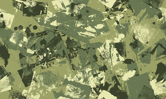 Seamless khaki green camouflaged abstract pattern wallpaper vector background