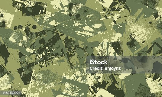 istock Seamless camouflaged grunge textures wallpaper background 1460130924