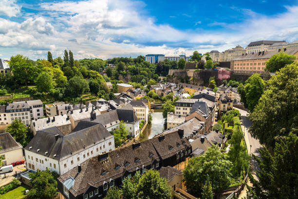 istock Panoramic cityscape of Luxembourg 1460132362