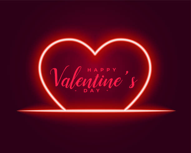 istock glowing red neon valentines day lovely heart background 1460148615