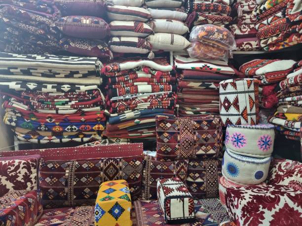 istock Carpet rug market souk sooq souq saudi Arabian 1460148740