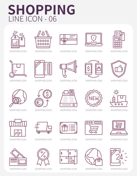shopping icon shopping event discount buy icon school counselor stock illustrations