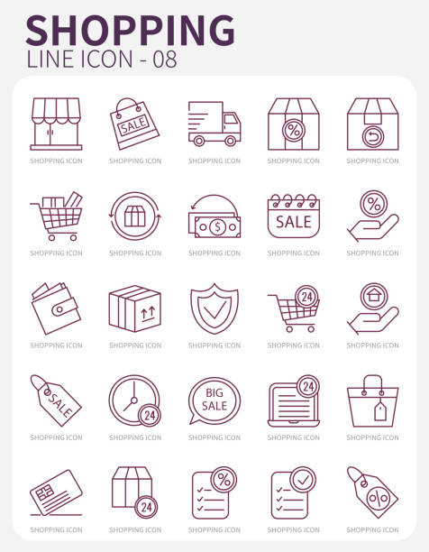 shopping icon shopping event discount buy icon school counselor stock illustrations