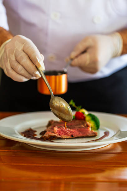 istock Beef steak and human hands,Be sure to have them ready in the restaurant. 1460161065