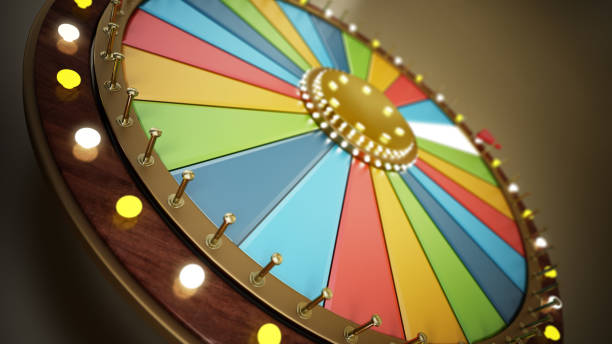 istock Multi-colored prize wheel detail with depth of field effect 1460163514