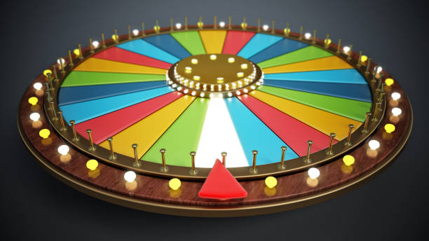 istock Multi-colored prize wheel with depth of field effect 1460163545