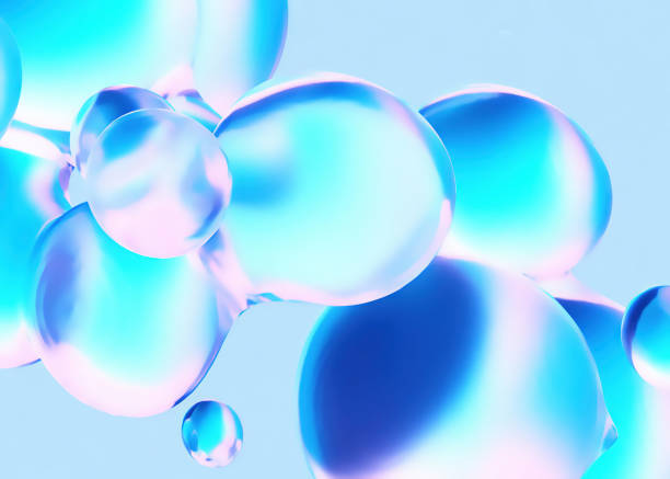 istock 3d rendering Curve Dynamic Fluid Liquid Wallpaper. Light Pastel Cold Color Colorful Swirl Gradient Mesh. Bright Pink Vivid Vibrant Smooth Surface. Blurred Water Multicolor Neon Sky Gradient Background 1460165500