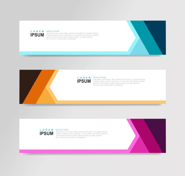 vector abstract banner - pankart afiş stock illustrations