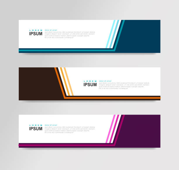 Vector Abstract Banner Vector Abstract Banner Design Web Template And Background header footer template stock illustrations