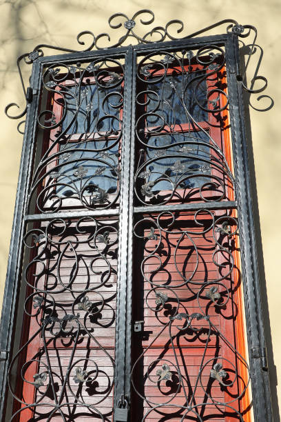 istock Wrought iron protector on a window of a house 1460166722
