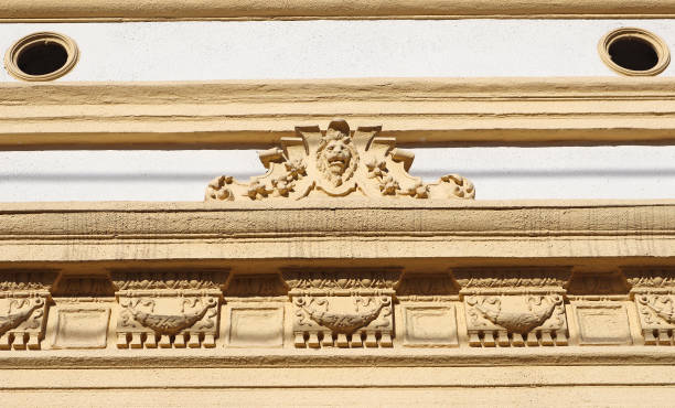 Ornaments on the wall of an old building