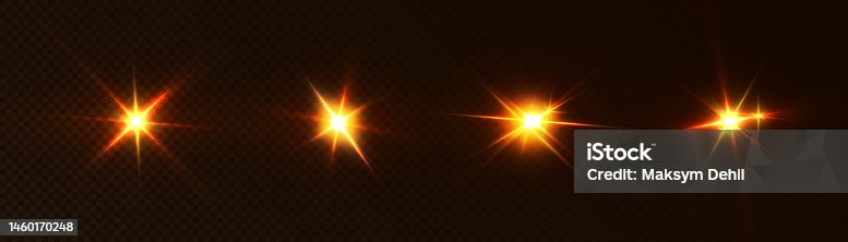 istock Set of light effects white glowing light isolated on transparent background. 1460170248