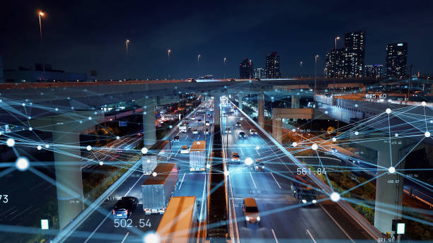 istock Transportation and technology concept. ITS (Intelligent Transport Systems). Mobility as a service.Telecommunication. IoT (Internet of Things). ICT (Information communication Technology). 1460170484
