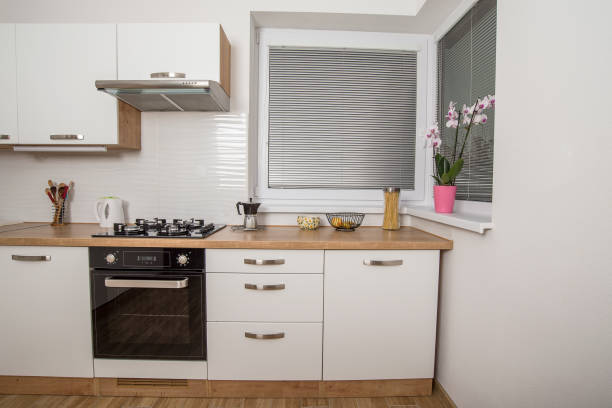 istock White modern kitchen with a gas stove 1460174945