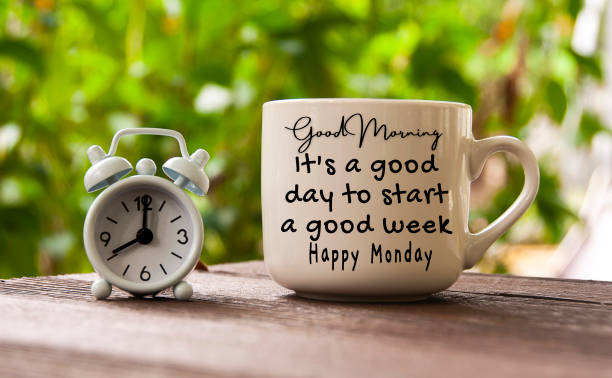 istock Good Morning, it is a a good day to start a good week text on coffee cup with alarm clock pointing at 8am. Morning wishes. 1460175529