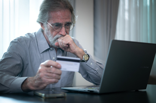 An elderly man experiencing financial difficulties. due to lack of saving during working age and no children to support