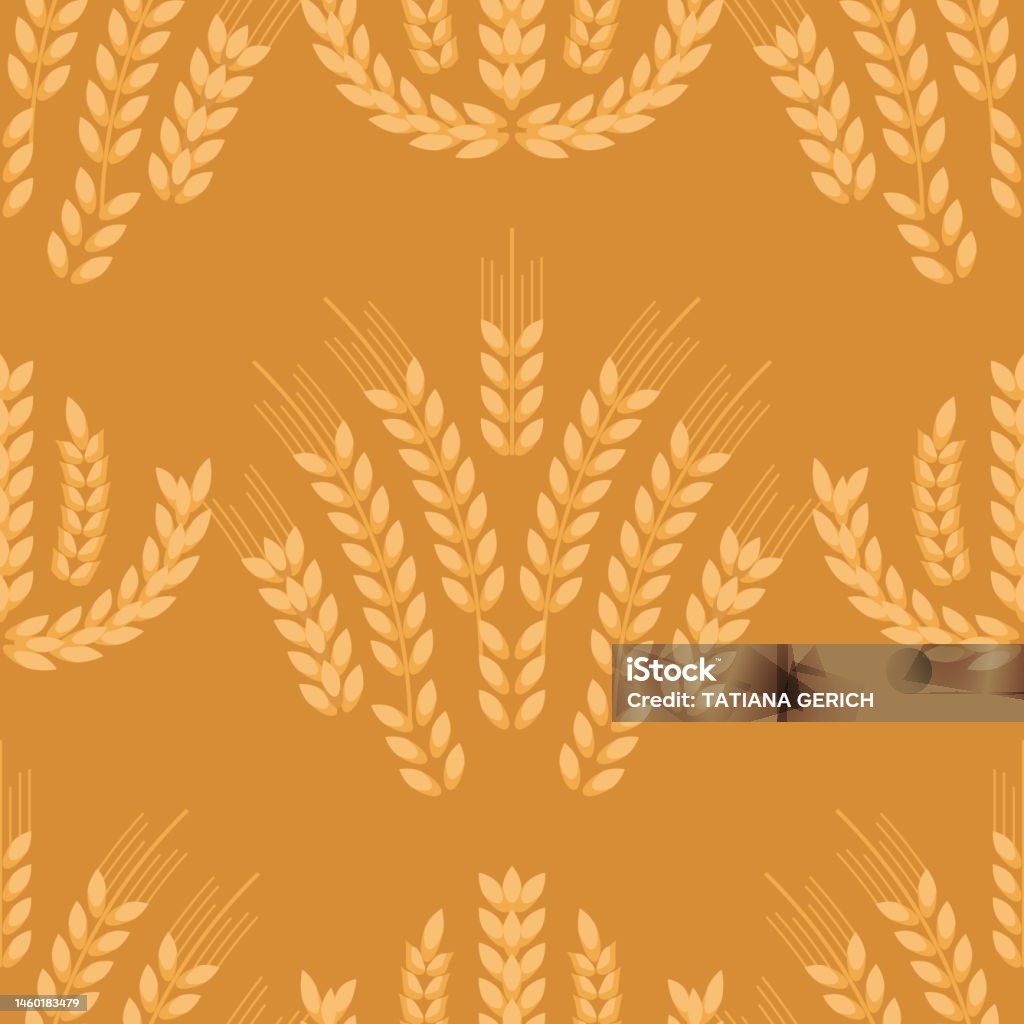 Wheat Pattern 1 Stock Illustration - Download Image Now - Abstract ...