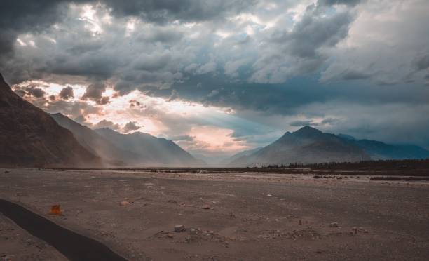 istock Natural landscape of hills under a cloudy sky 1460186095