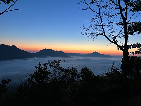 Phu Tok is the mountain in Chiang Khan. It is a popular view point for tourists to enjoy the beautiful sunrise