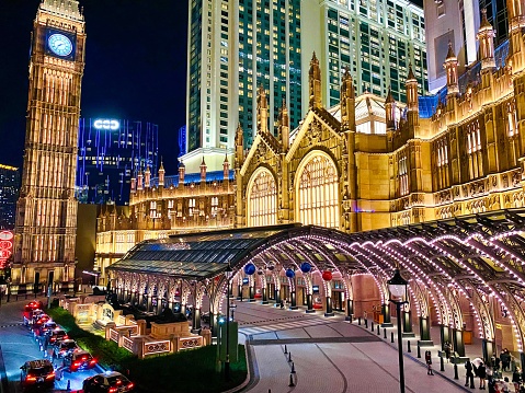 December 24, 2022- Macau, China: Here is external view of the Londoner Macao.