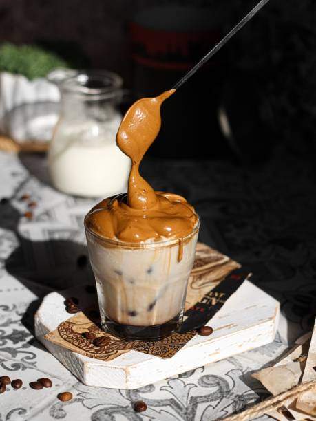 istock Vertical shot of mac coffee with ice 1460200155