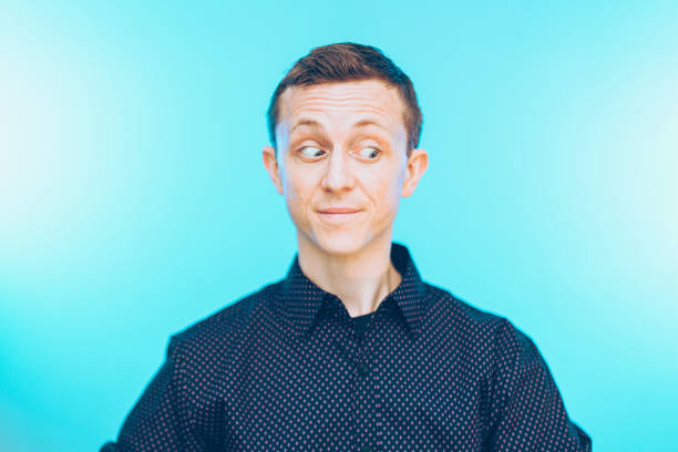 istock American man in a shirt with a funny face 1460206823