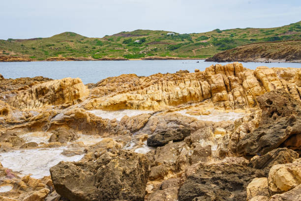 Views of Cala Morts in Menorca. Balearics. Spain.