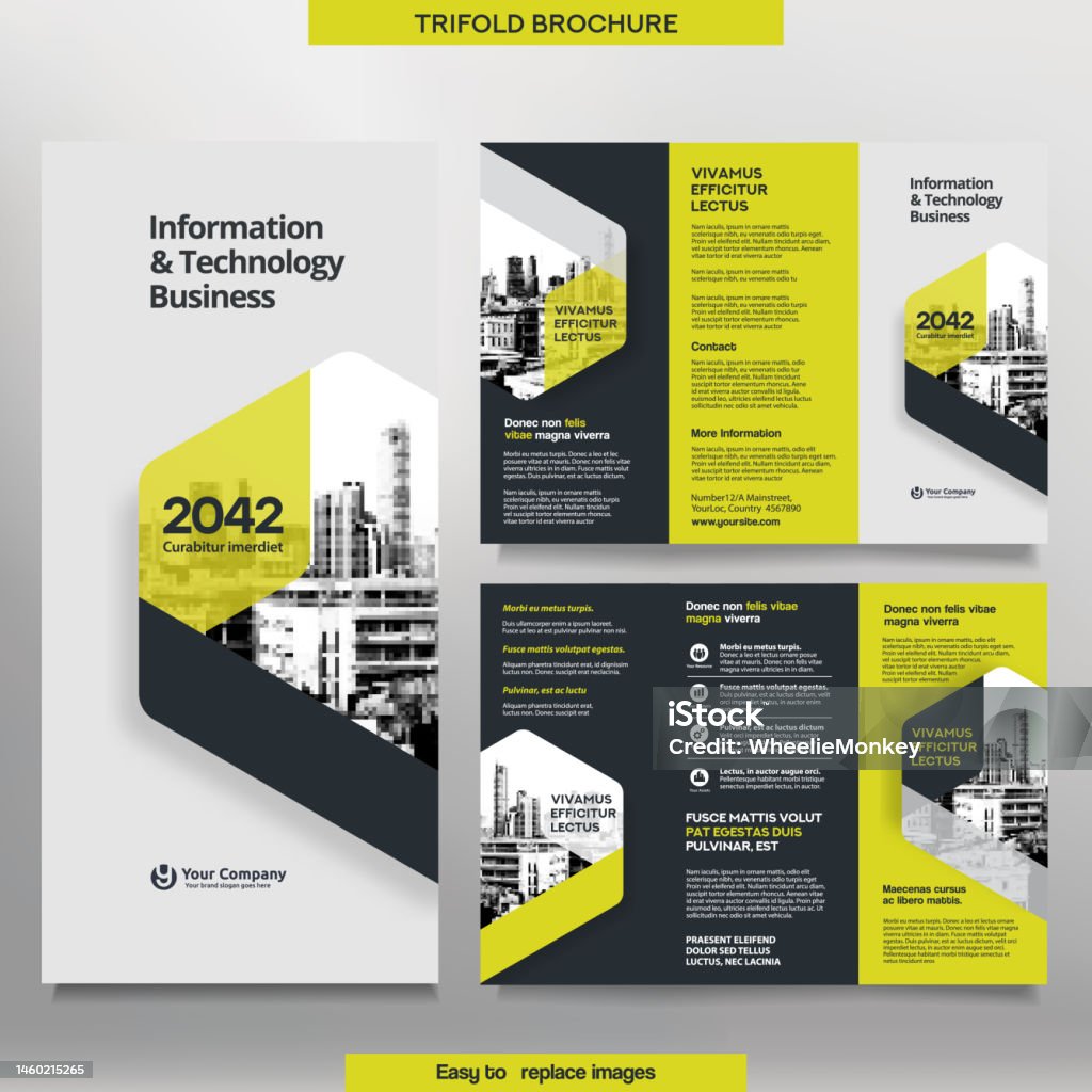 Mẫu Brochure Kinh Doanh Trong Bố Cục Gấp Tri Tờ Rơi Thiết Kế Công ...