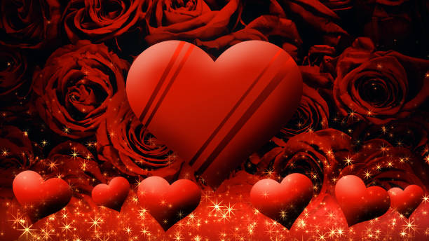 istock Image of floating chocolate hearts on a rose background, Valentine's Day 1460219859