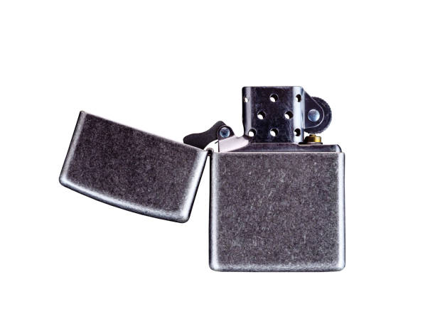 istock Close up vintage zippo lighter isolated on white 1460229007
