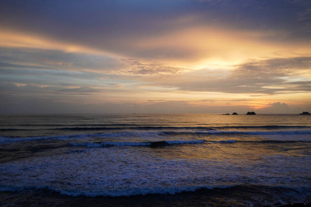 istock Landscape view with an orange sky 1460229874