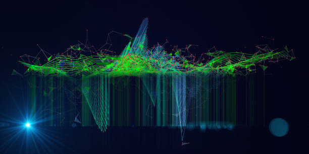 istock Abstract  background contain color polygonaly graph with  lines and spot on dark. Technology 3d wireframe polygonaly concept in virtual space.  Banner for business, science and technology data analytics representation. Big Data. 1460229880