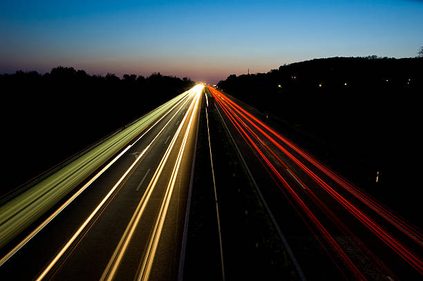 istock Traffic on a highway at night 146023004