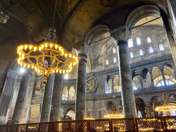 Turkey - Istanbul - Hagia Sophie Mosque- inside stock photo