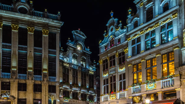 istock Beautiful Grand Place in Brussels, Belgium, night view 1460233132