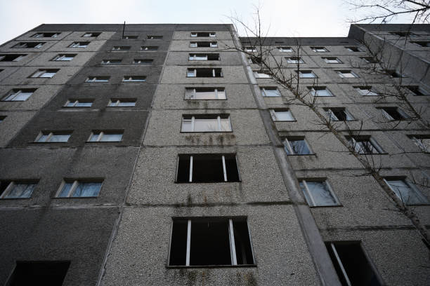istock Pripyat, abandoned concrete flat building with radioactive contamination after nuclear disaster in Chernobyl, Ukraine 1460234530