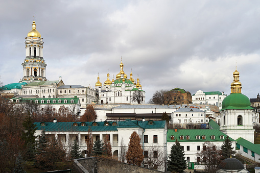 Kyiv Pechersk Lavra, beautiful komplex of monasteries with caves, center of Eastern Orthodox Christianity in Eastern Europe, Kiev, Ukraine